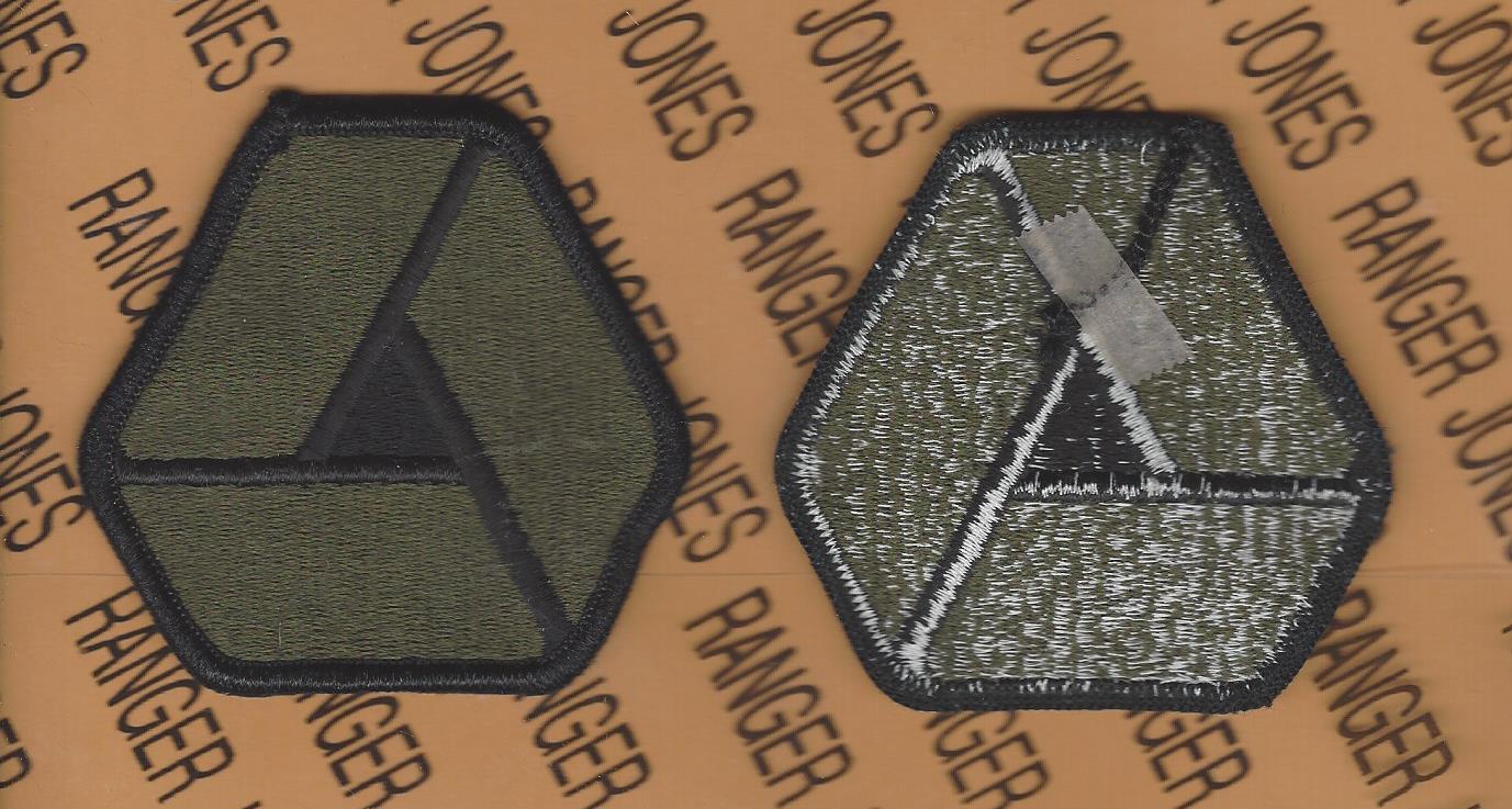 US Army Community & Family Support Center ACS OD Green & Black BDU patch m/e