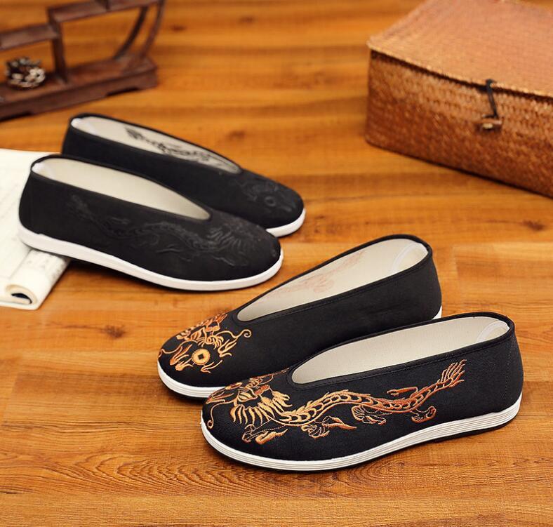 New Men Chinese Kung Fu Martial Art Tai Chi Trainers Shoes Dragon Driving Shoes