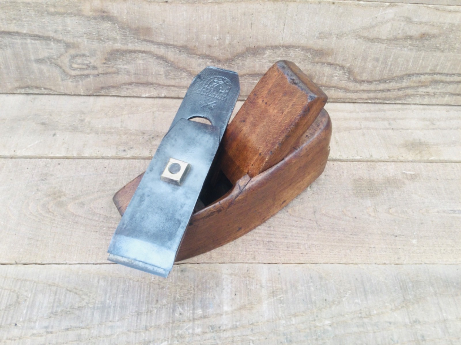 Antique Buck Tottenham Court Road Beechwood Compass Plane 1½” Ward & Payne Iron