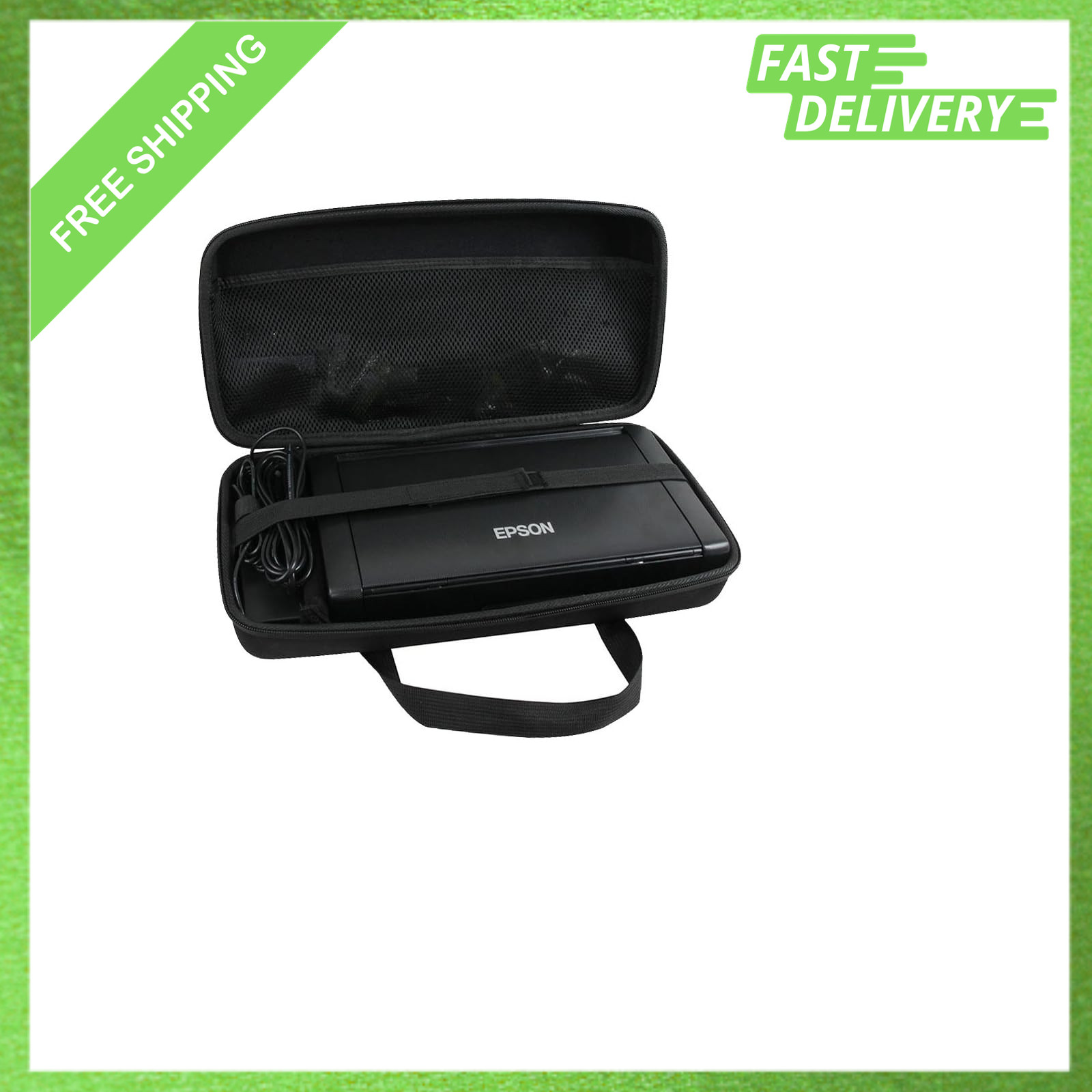 Travel Case for Epson Workforce WF-100 WF-110 Wireless Mobile Printer EVA Black