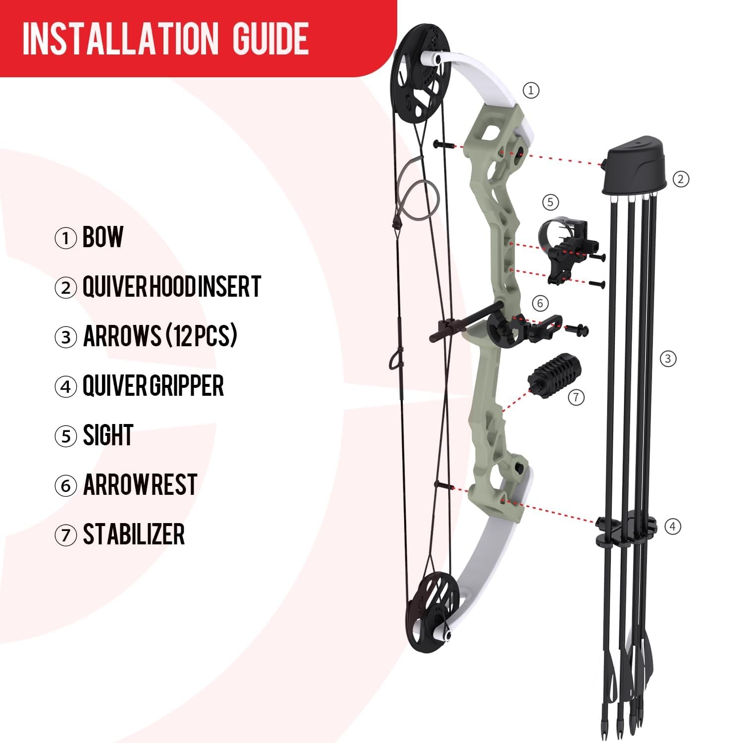 Sanlida Dragon X6 Compound Bow Kit and String