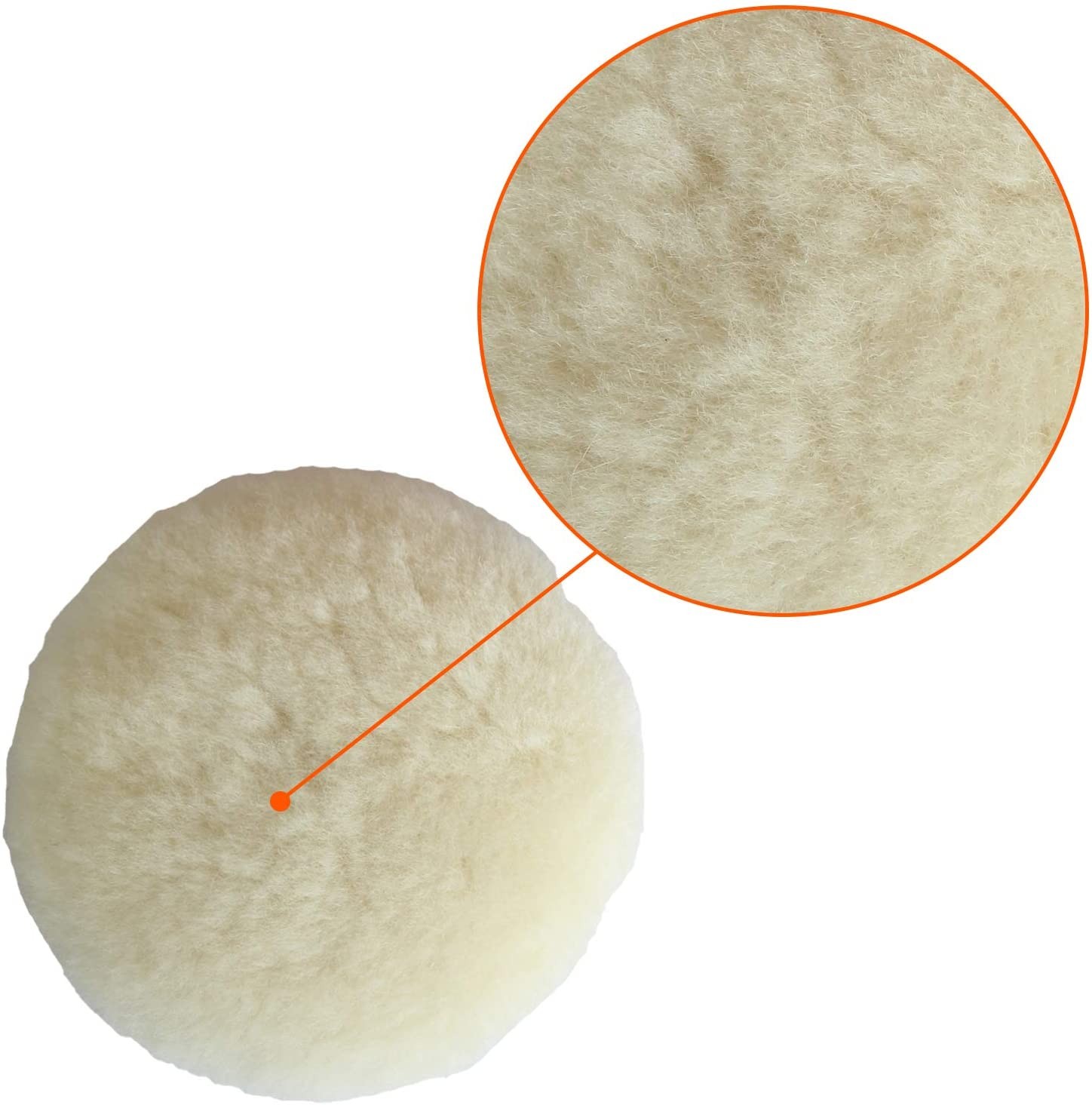 3 inch Soft Hook and Loop Wool Buffing Pad Cutting Polishing Pad Cleaning Pad