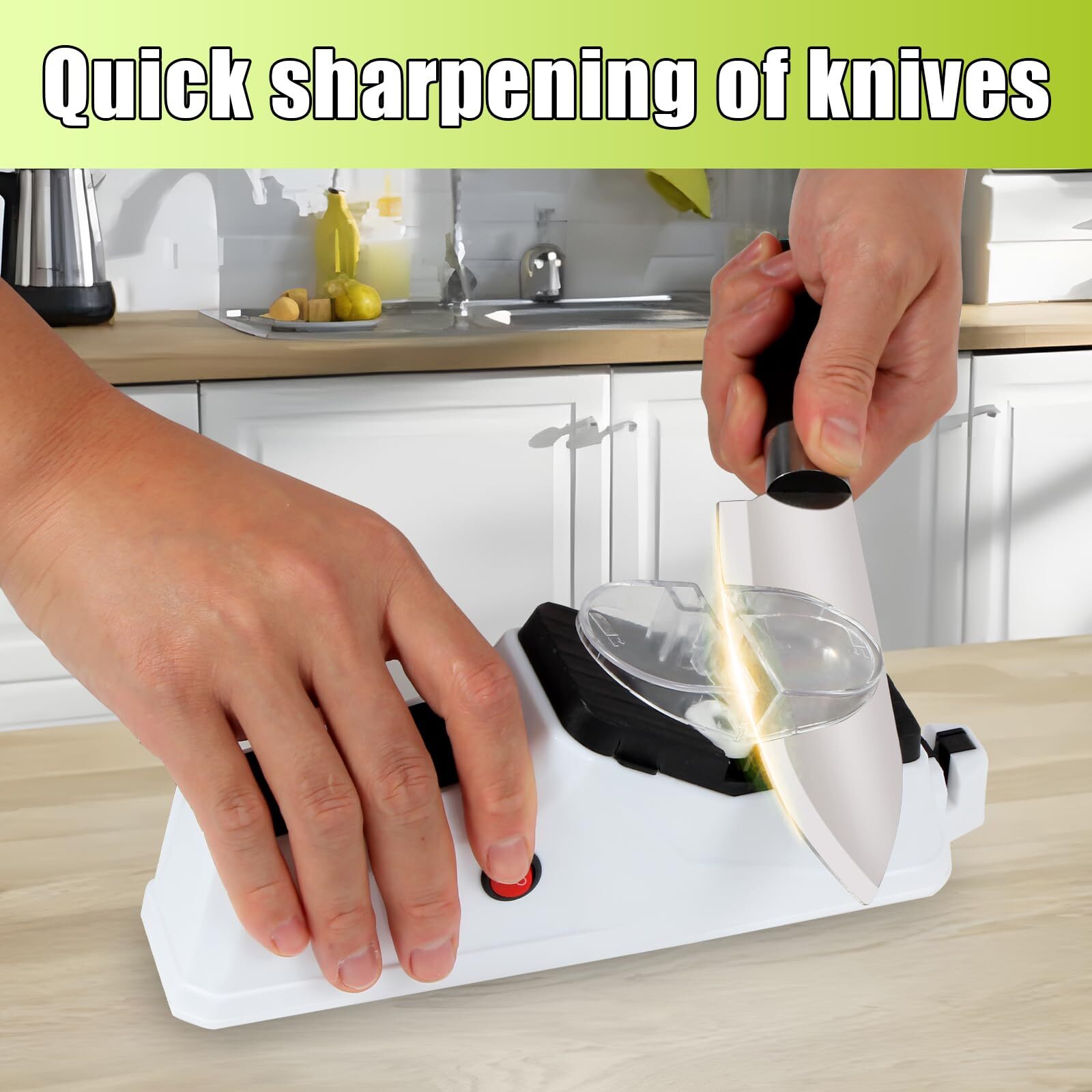 Electric Knife Sharpener,Professional Knife Sharpener Tool for Home,(USB) Dou...