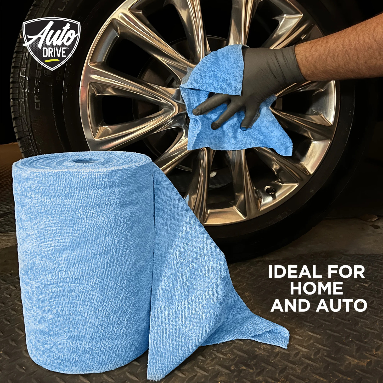 Tear Away Car Wash Multi-Purpose Microfiber Towel Roll, 75 Pack