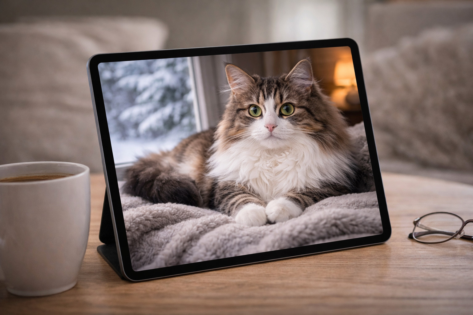 20 Cat Desktop Wallpapers Digital Download Cozy Computer Background Bundle