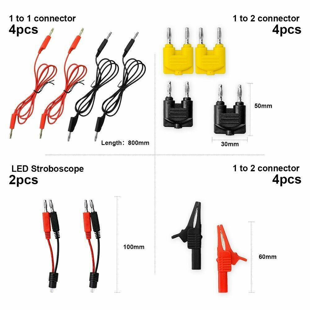 92PCS Automotive Multimeter Test Lead Kit Wire-Piercing Clip Test Probe Wire Set