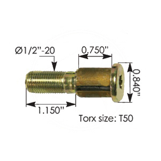 Automann HLK2128  -  Door Striker Pin For Peterbilt