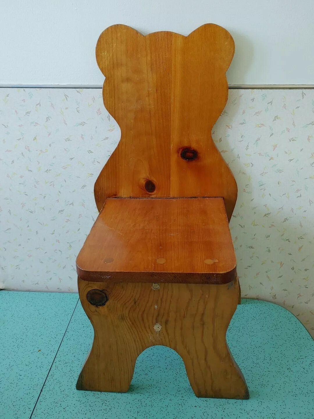 Teddy Bear Shaped Child's Chair Great DIY Painting Project About 22.5" High