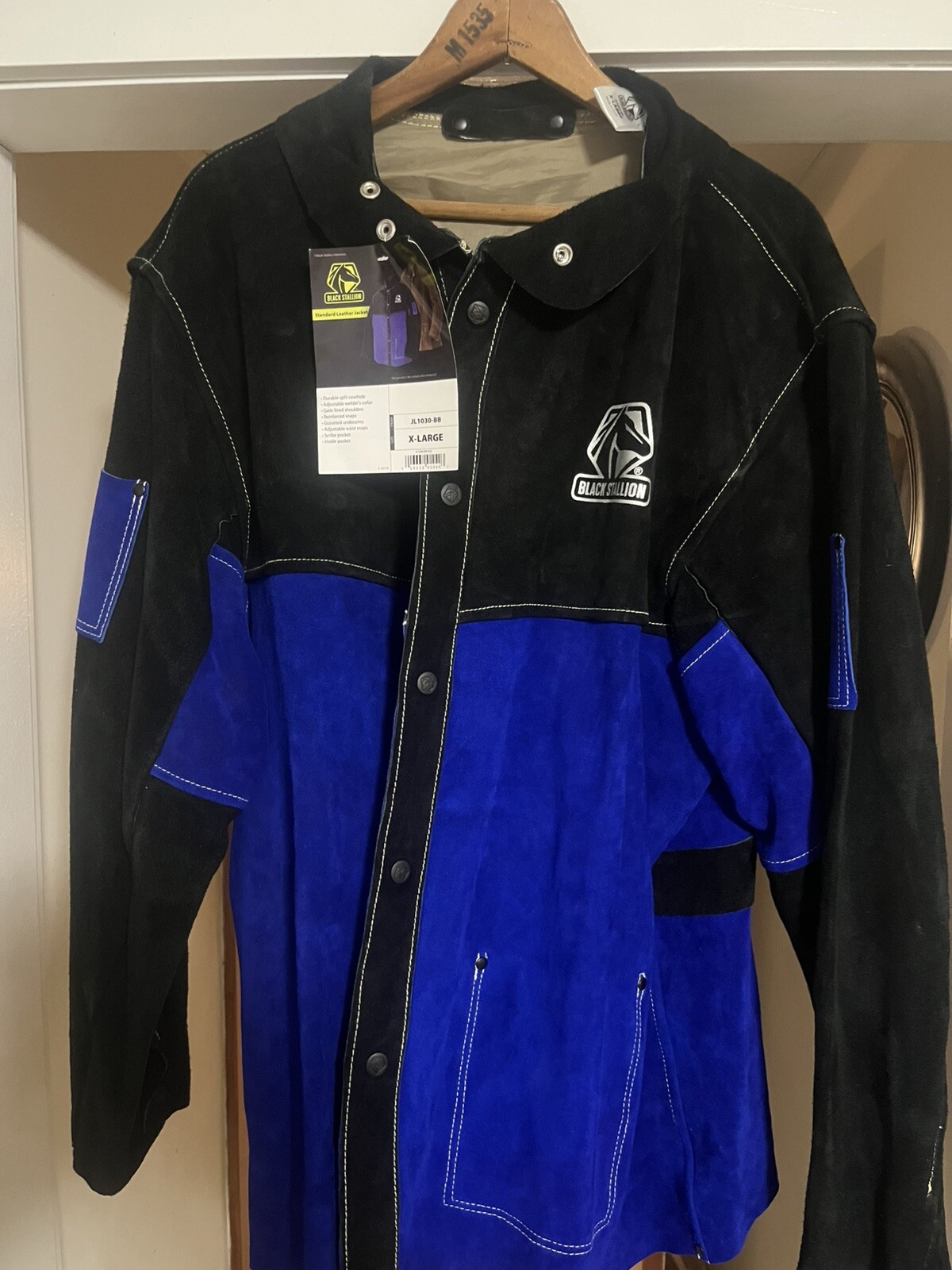 Black Stallion Men’s XL Welding Jacket  Full Leather  Brand New JL 1030-BB