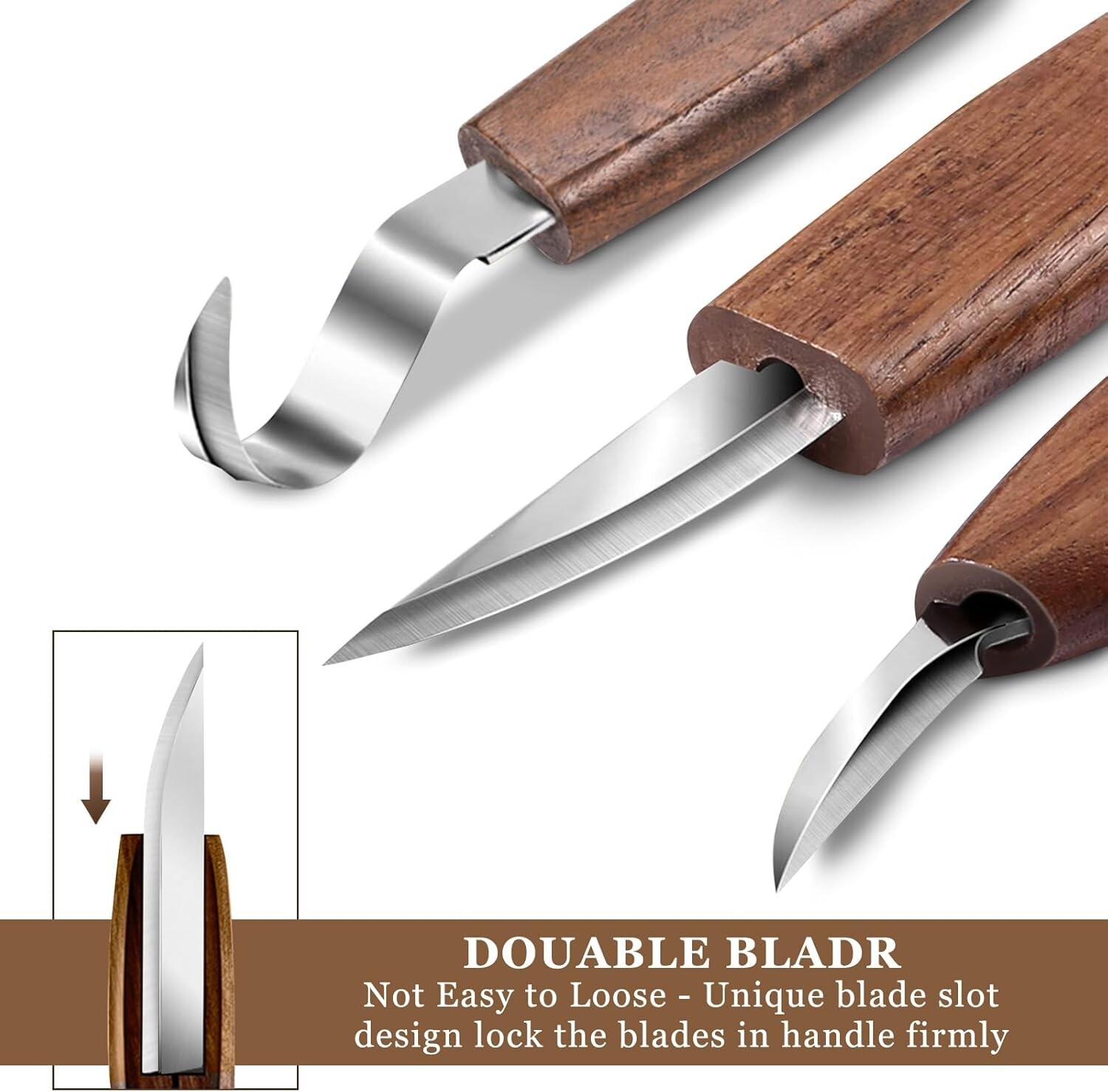 High-Quality 12-Piece Whittling Kit - Includes Gloves & Custom Leather Sheaths