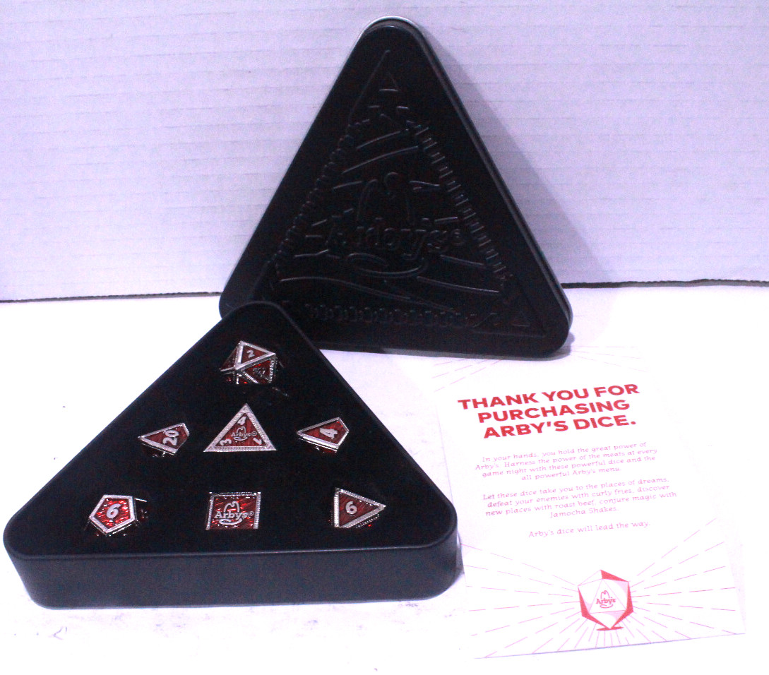 Arby's Metal Dice Set Norse Foundry Dungeons and Dragons D&D DND Dice Set 2025