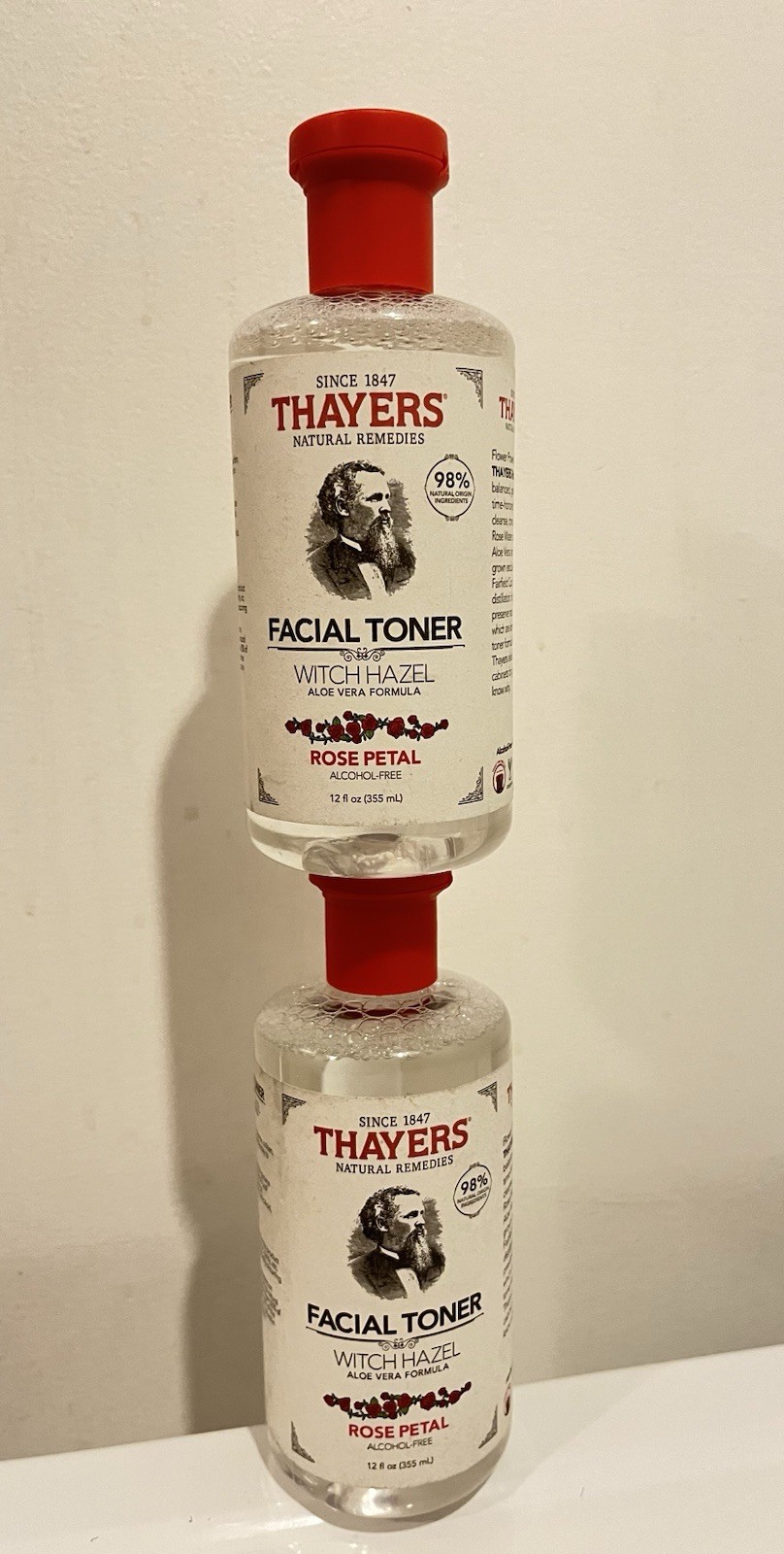 2 Pack Thayers Facial Toner Witch Hazel in ROSE PETAL 12 oz / 355 ml