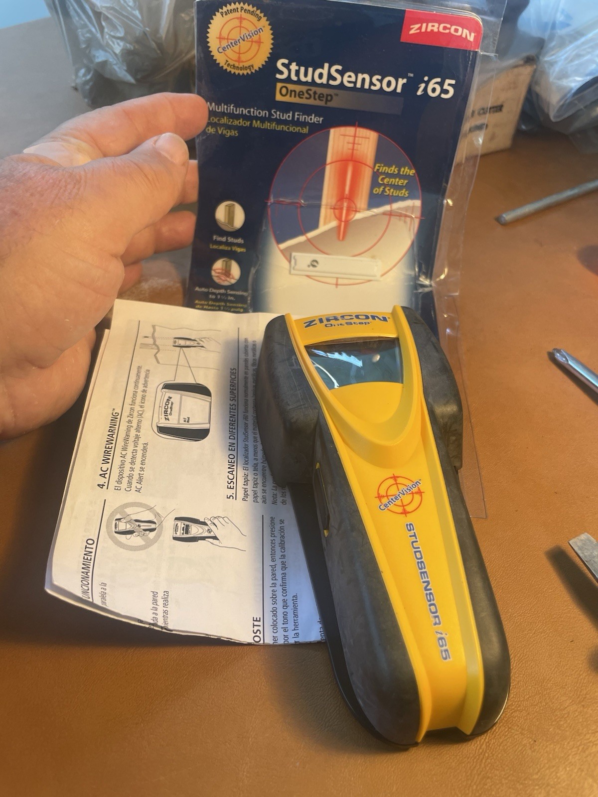 Zircon StudSensor i65 OneStep Center Finding Stud Finder, Tested & Works