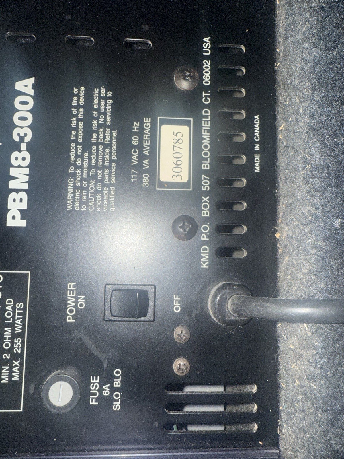 KMD PBM8- 300A Powered Mixer Equalization Black