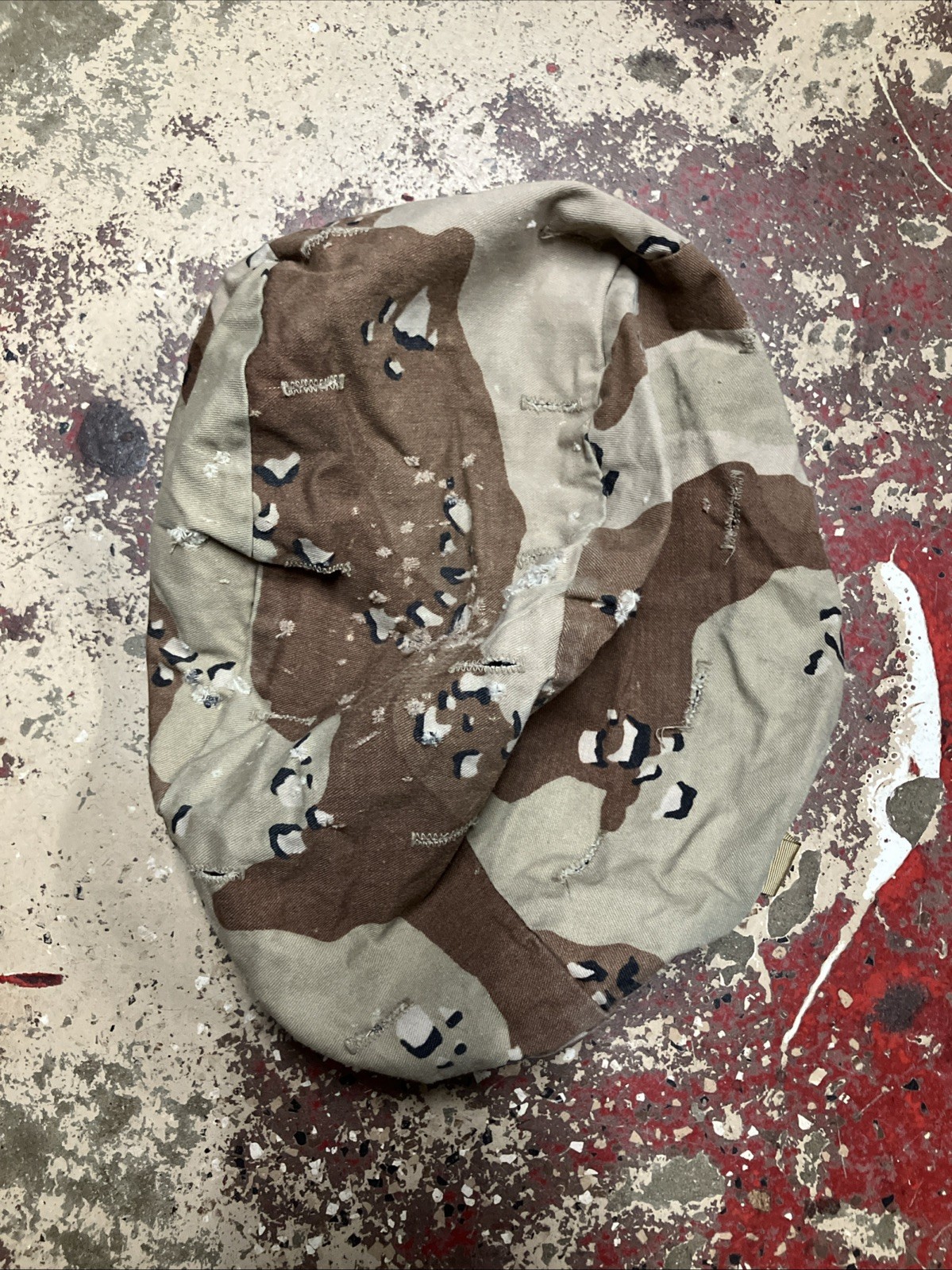 Vintage Gulf War Era USGI Chocolate Chip 6 Color Camo PASGT Helmet Cover Sz M/L
