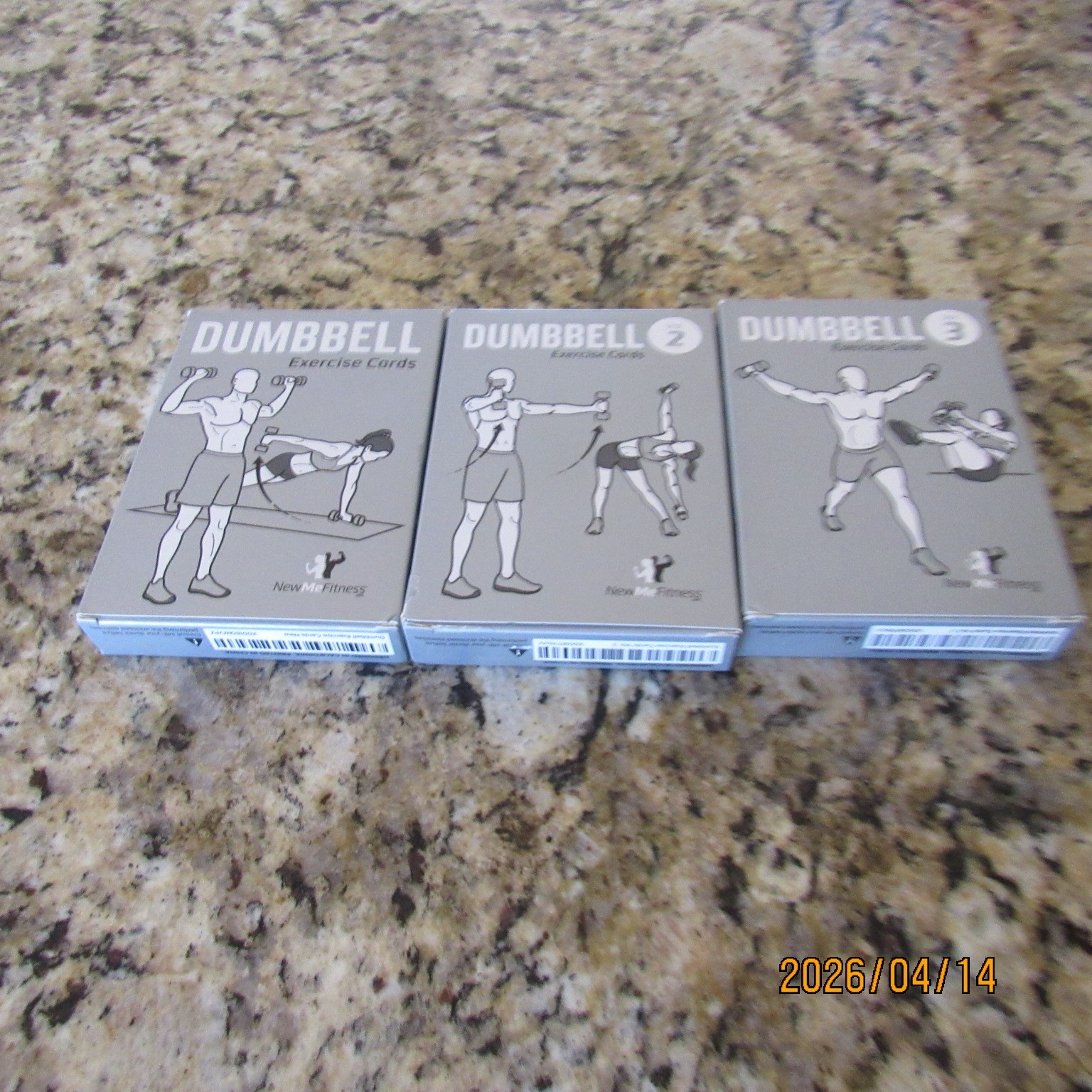 Lot 3-Dumbbell Exercise Cards-Volume 1-2-3-NewMeFitness-A New Fit Me-Me Fitness