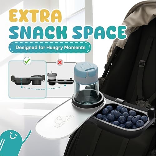 Universal Stroller Snack Tray with Cup Holder 2 in 1 - Stroller Tray