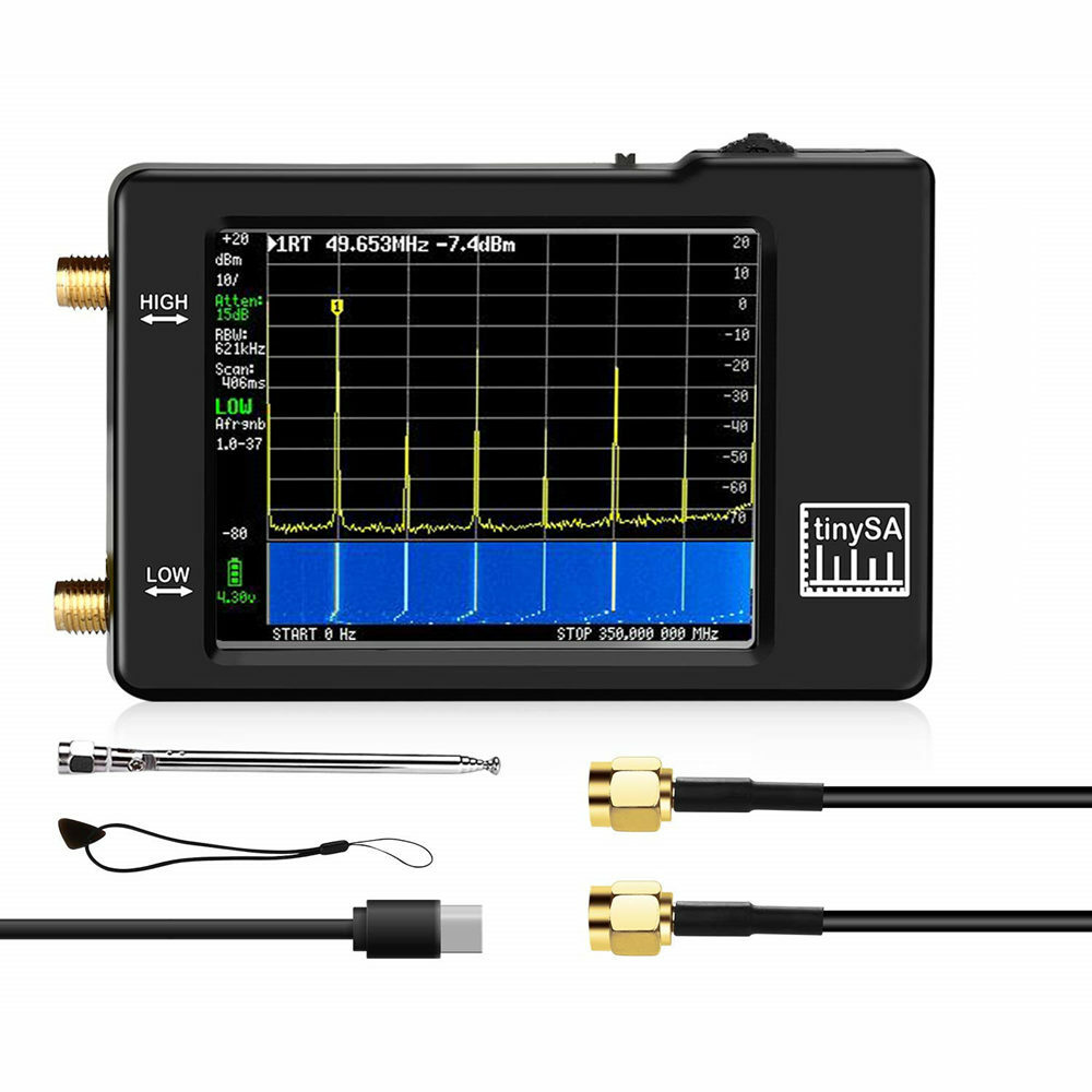 Tiny Spectrum Analyzer TinySA 100kHz-960MHz 2.8" Portable Frequency Analyzer