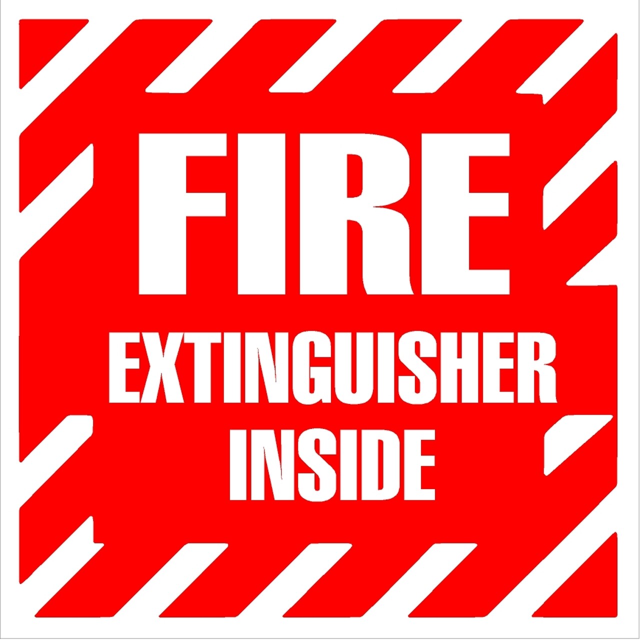 🎯(4" X 4")  FIRE EXTINGUISHER INSIDE SIGN STICKER  SELF ADHESIVE VINYL 10 PACK