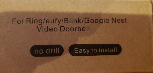 Adhesive Door Mount for Ring/Blink/Google Video Doorbell No Drill