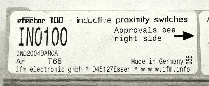EFECTOR - INDUCTIVE PROXIMITY SWITCH - IN0100 - NEW in the BOX