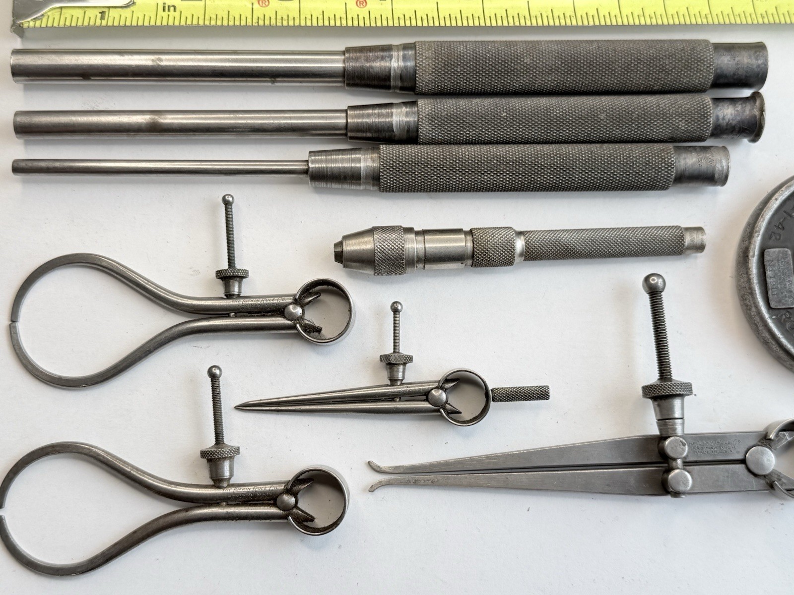 Vintage Lot Of Assorted Machinist Tools LUFKIN Used
