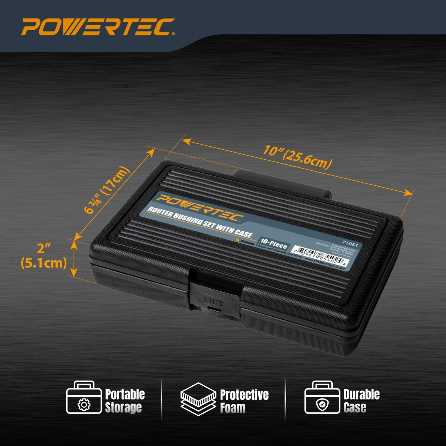 POWERTEC Router Guide, Router Bushing Guide Set, Router Template Guide 10 Pcs...