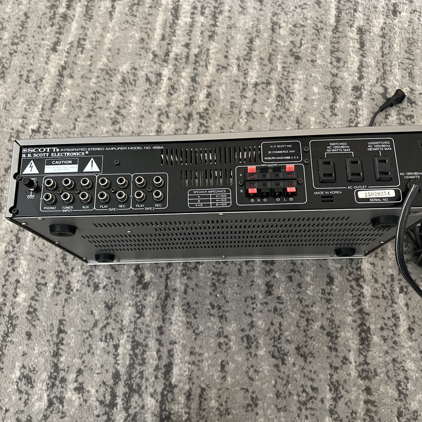 HH Scott 459A Solid State Integrated Stereo Amplifier