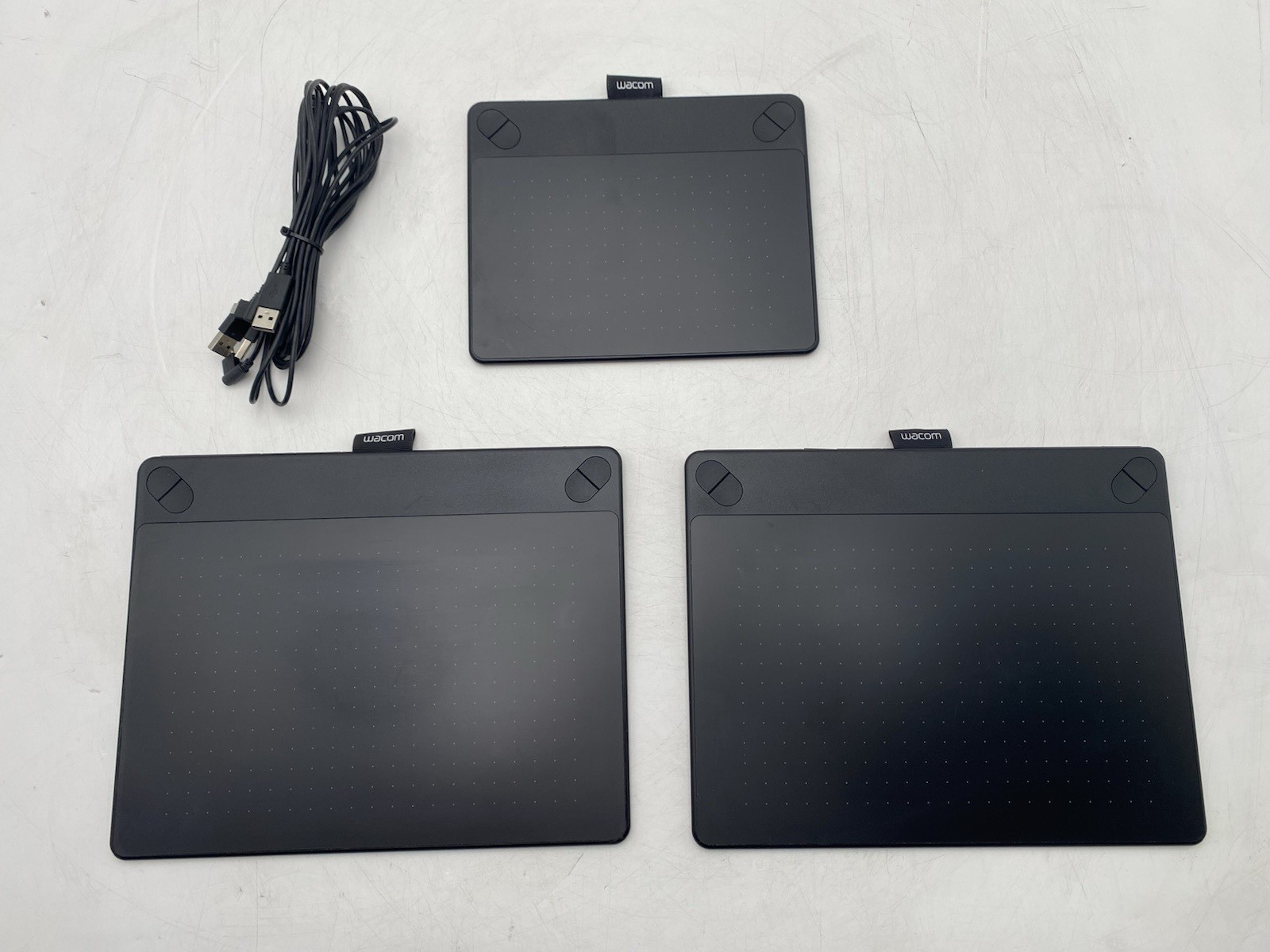 Lot of 3 Wacom Intuos Pen Tablet 2x CTH-690 & 1x CTH-490 | No Pens