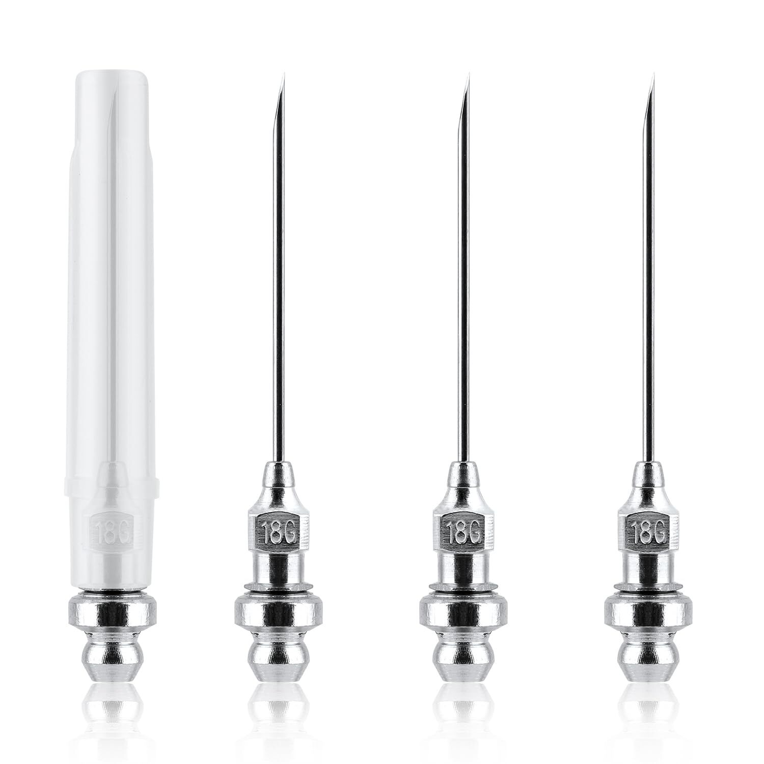 4 Small Bearing Grease Injector Needles, Removable Grease Gun Needle Tip