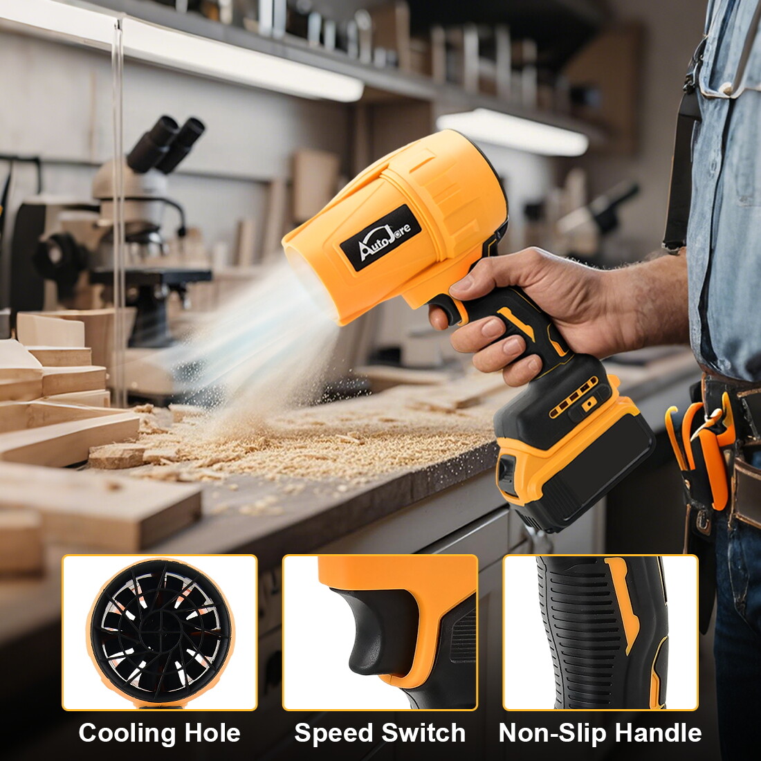 For Dewalt 20V MAX Battery Cordless Turbine Leaf Blower Compact Handheld Blower