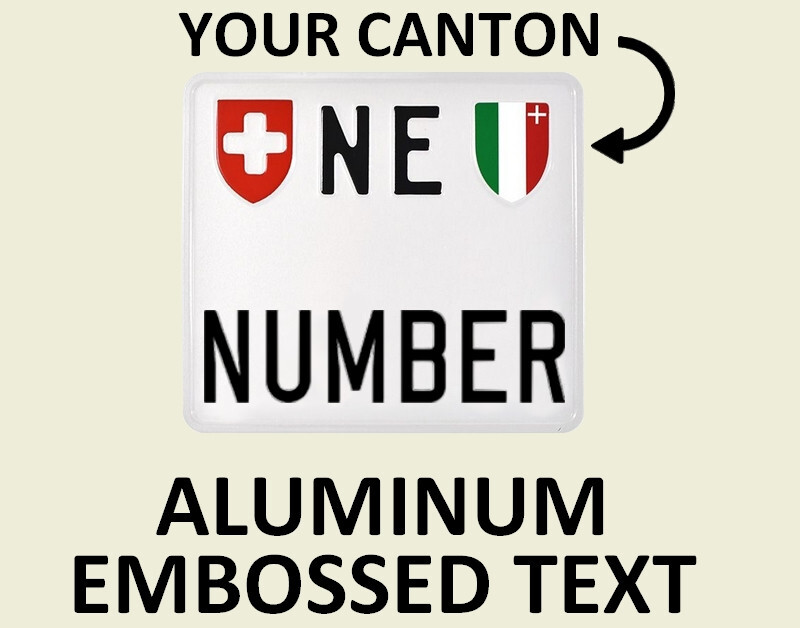 SWISS Customized MOTORCYCLE MOTORBIKE Personalized European Euro license plate