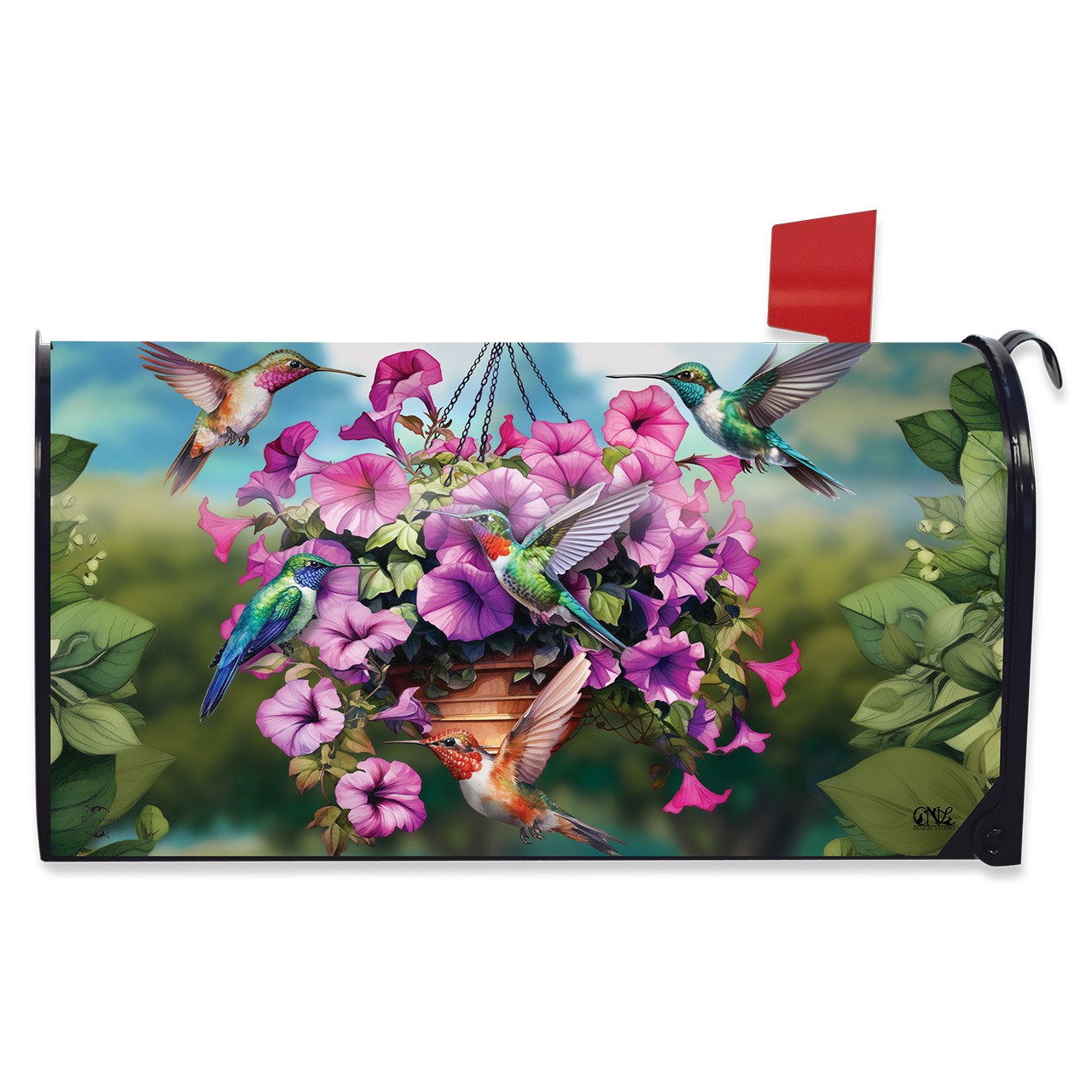 Briarwood Lane Humming Birds & Petunias Mailbox Cover - Standard Size