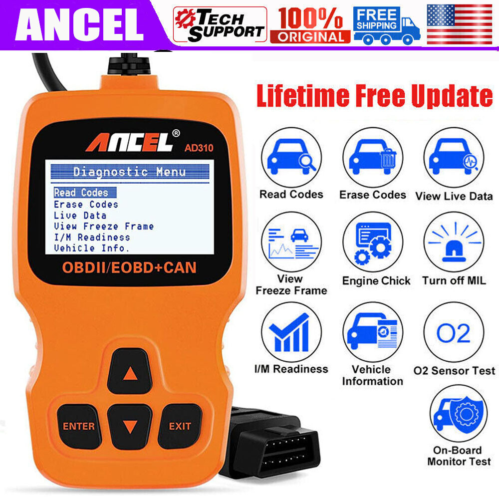 Ancel AD310 Car OBD2 Scanner Auto Diagnostic Scan Tool Check Engine Code Reader