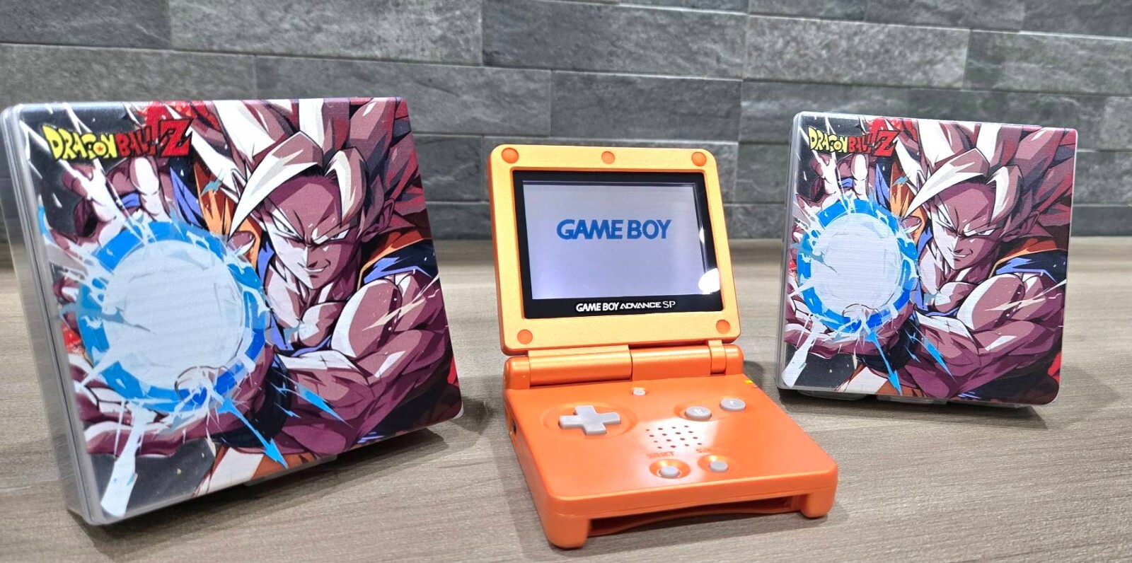 Nintendo Gameboy Advance SP Dragon Ball Son Goku Glass Screen & New Battery