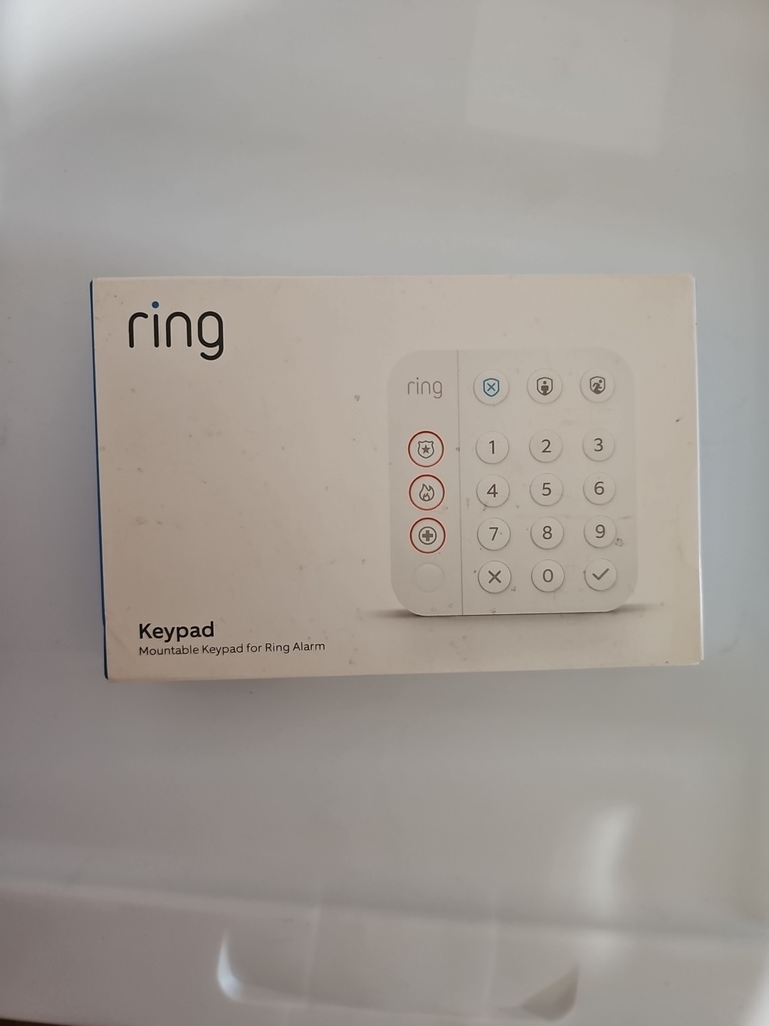 Ring Alarm Keypad (2nd Gen) with Adapter - White - New - Fast free shipping