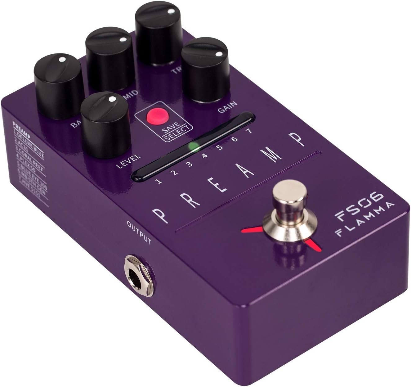 FS06 Digital Preamp Pedal - 7 Models, Cabinet Simulation, 9V, 1/4" Audio