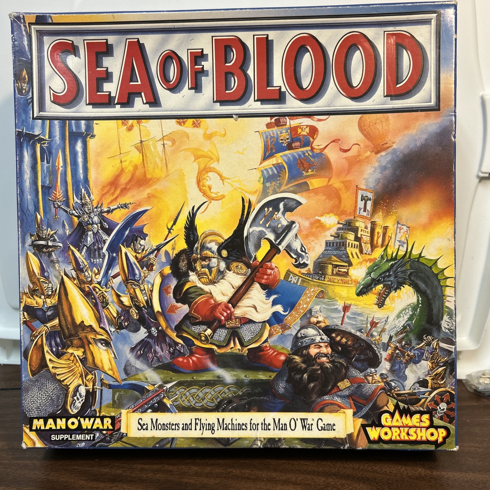 GW Man O' War Sea of Blood Box GAMES WORKSHOP Unpunched! RARE
