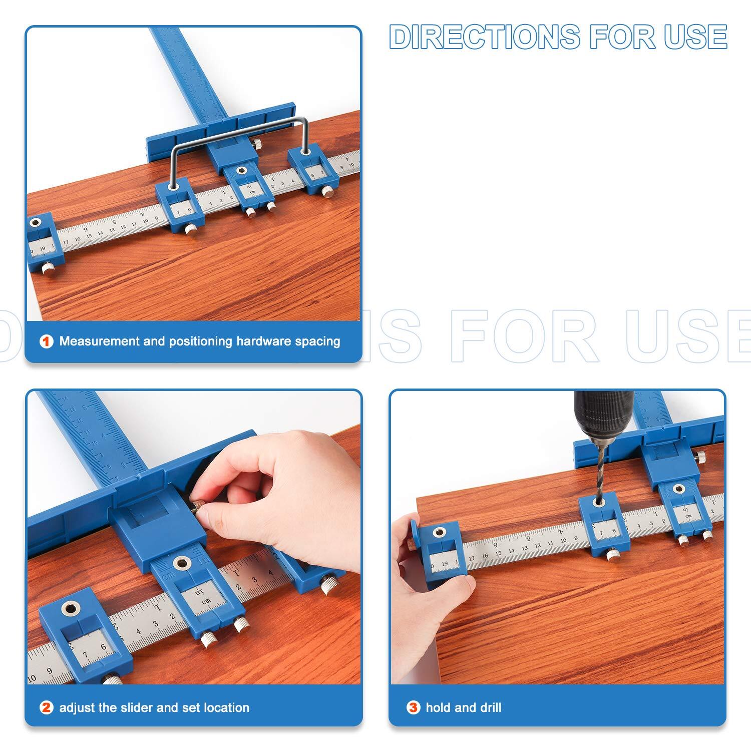 Adjustable Punch Locator Drill Template for Handles and Knobs Installation