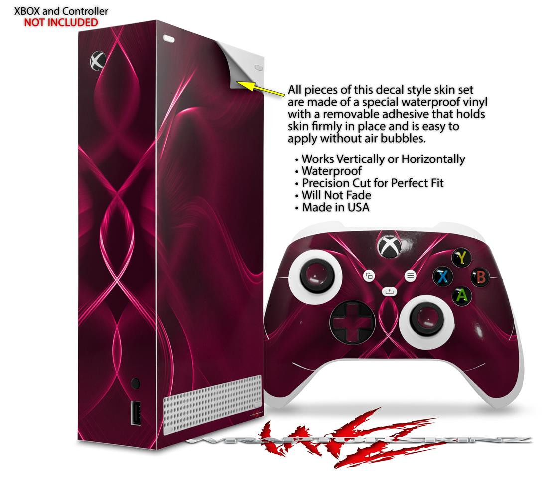 Skin Wrap for XBOX Series S Console Controller Abstract 01 Pink