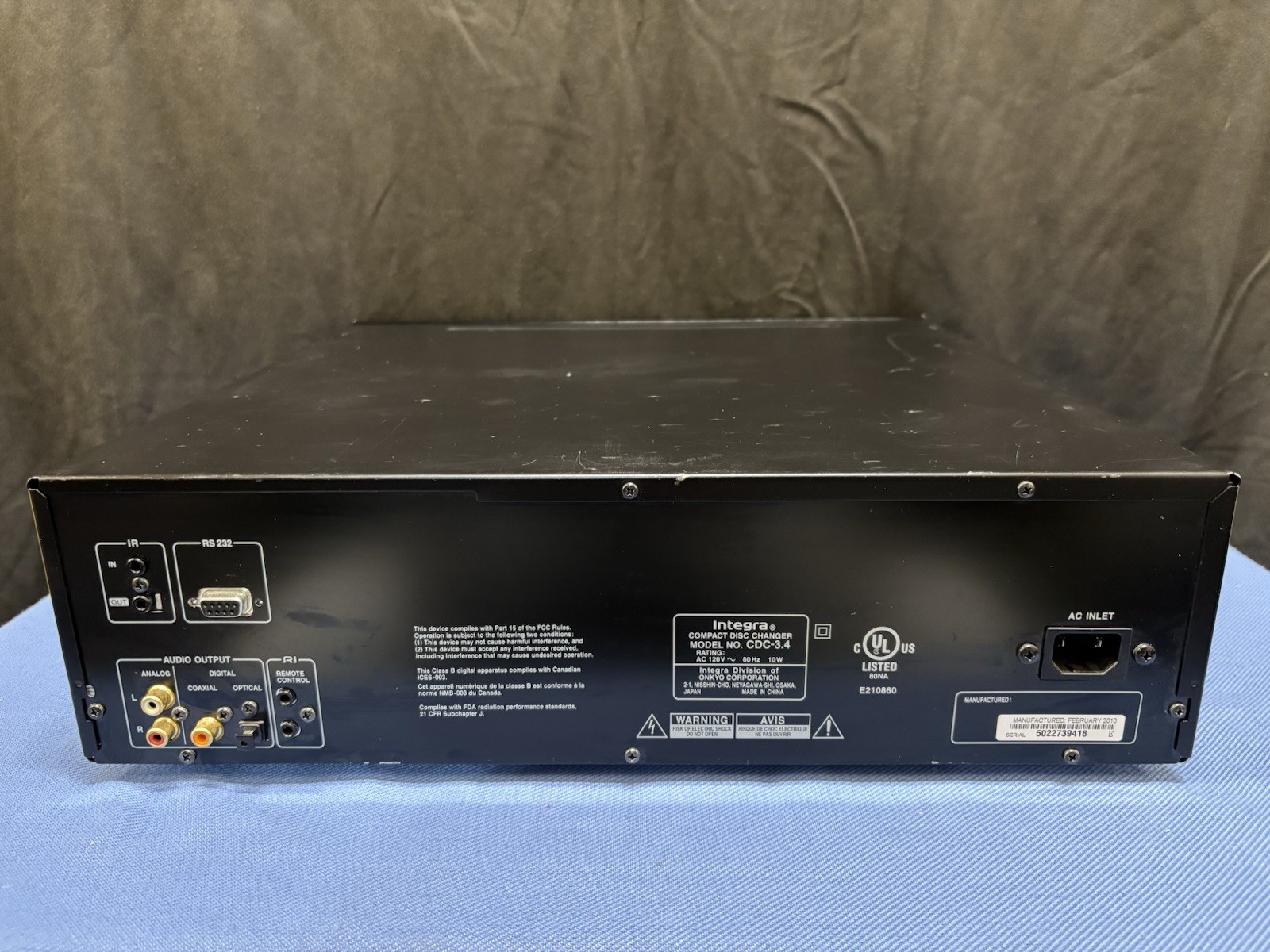 Integra CDC 3.4 6-Disc Carousel CD Player Carousel No Remote, Working