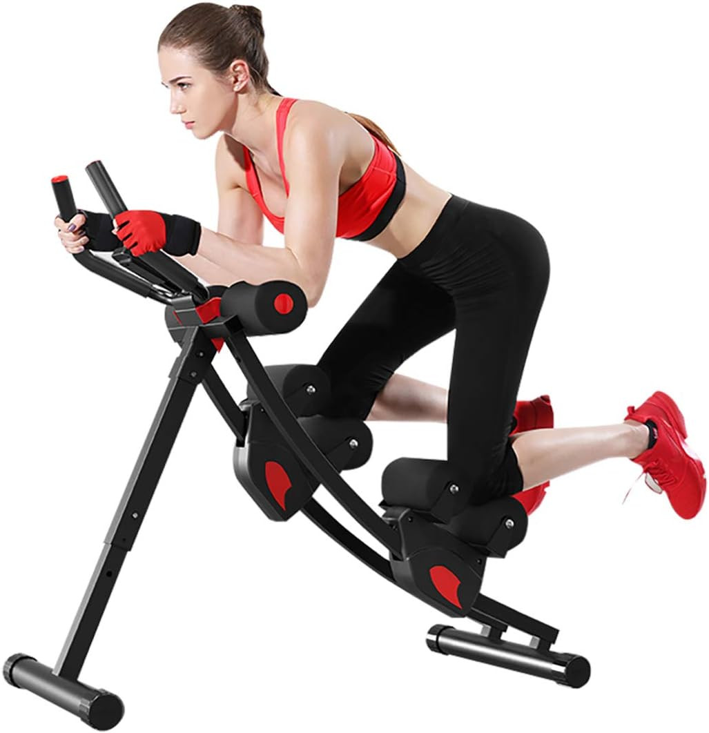 Ab Machine, Ab Workout Equipment for Home Gym, Height Adjustable Ab Trainer, Fol