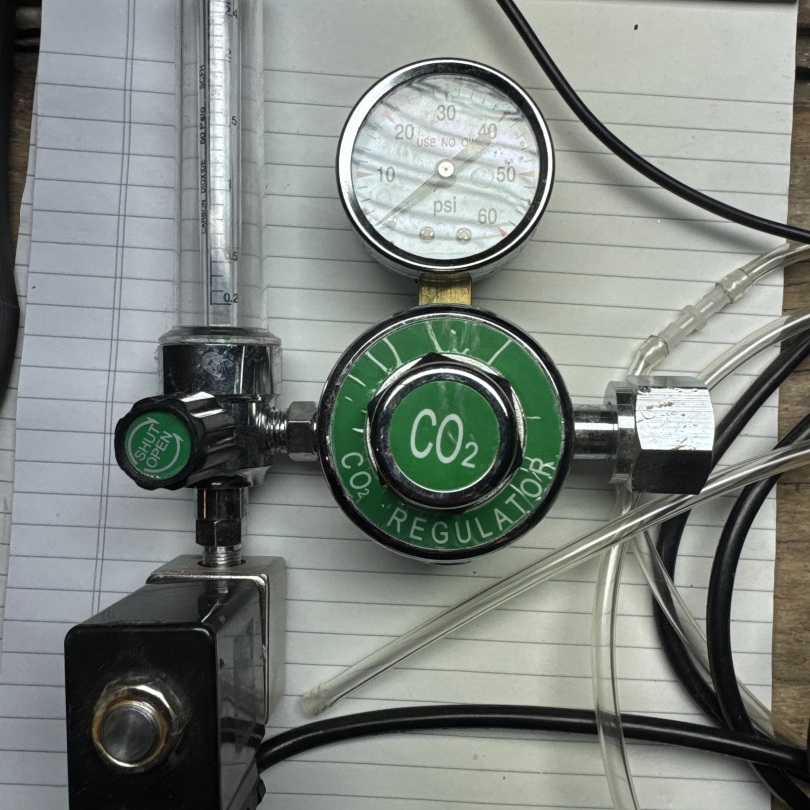 CO2 Regulator Liding 2W2T, 110v 60hz Carbon Dioxide Hydroponics Hydro Farm