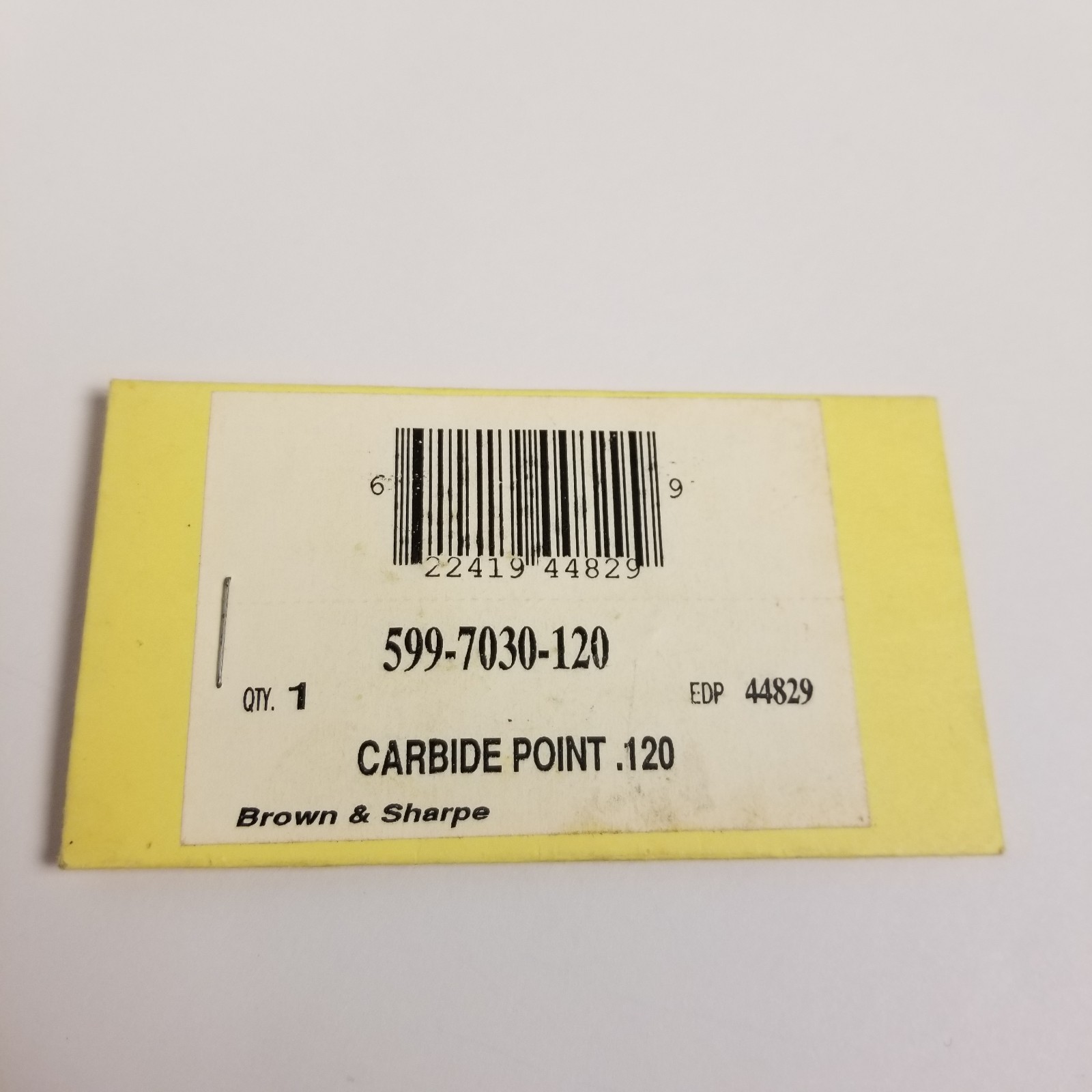 BROWN AND SHARPE CARBIDE POINT .120 599-7030-120 EDP 44829 NEW U.S.A.