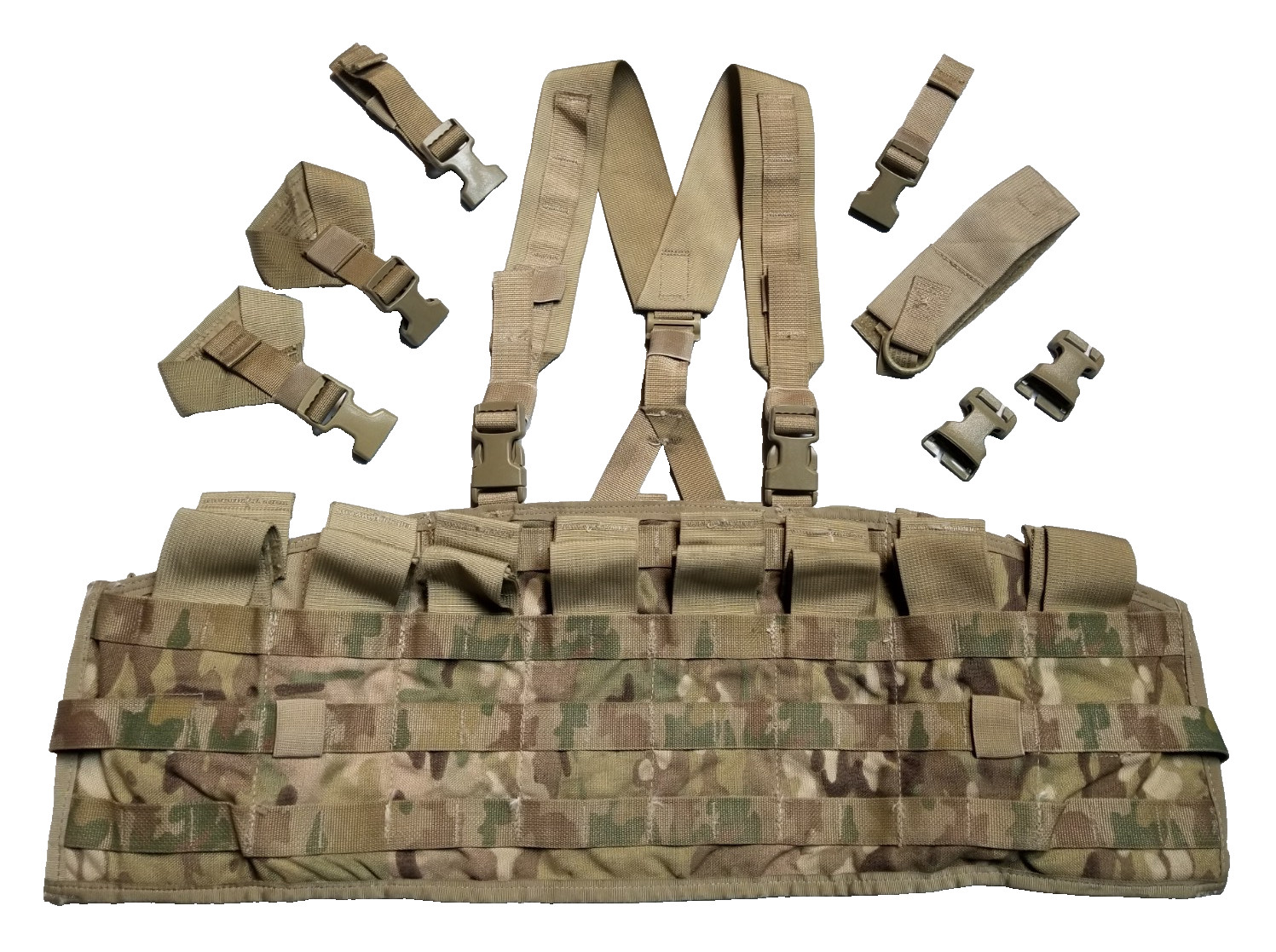 Complete US Army OCP Multicam MOLLE Tactical Assault Panel TAP Chest Rig Vest