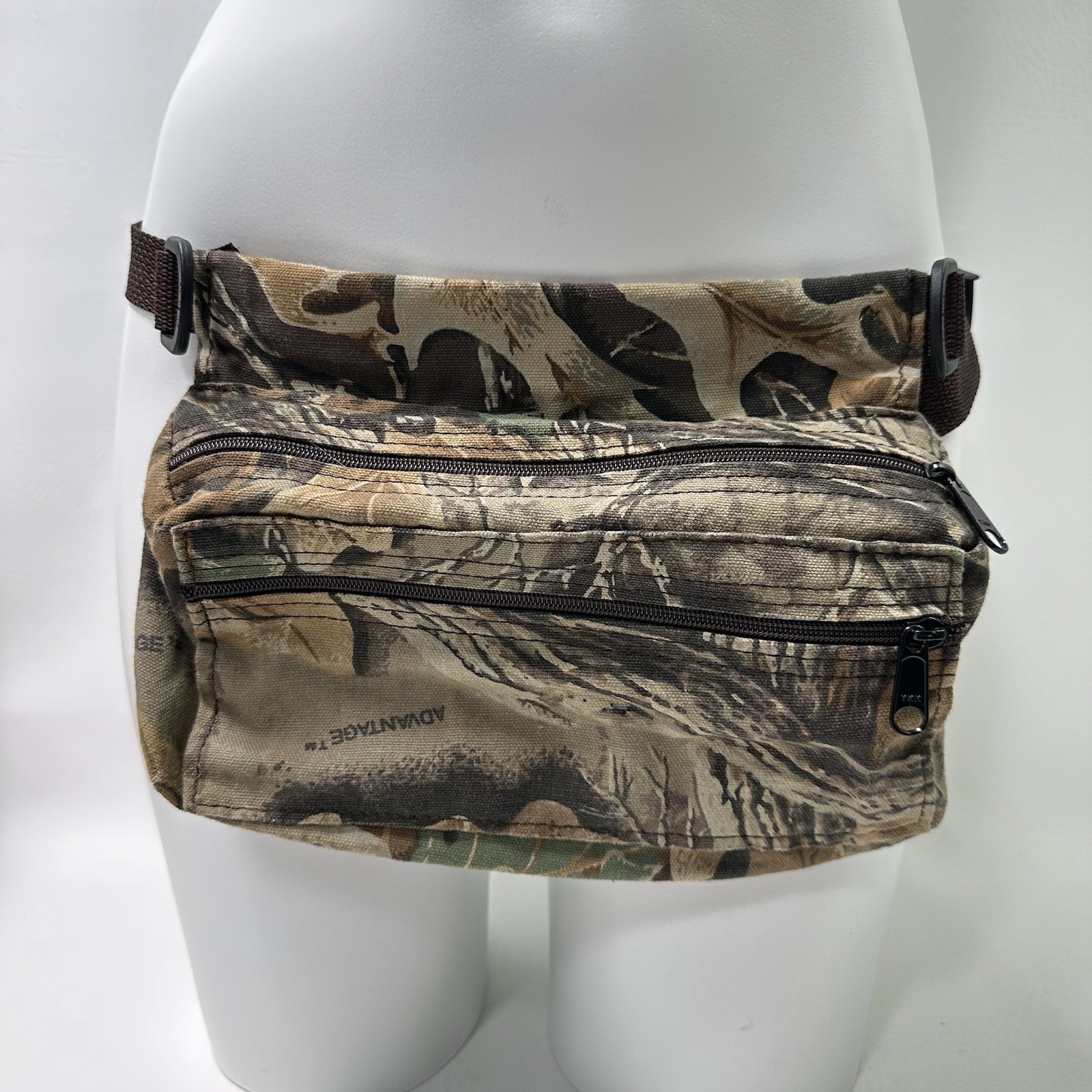 Vintage Allen Fanny Pack Waist Bag Mossy Oak Camouflage 2 Pocket Hunting USA
