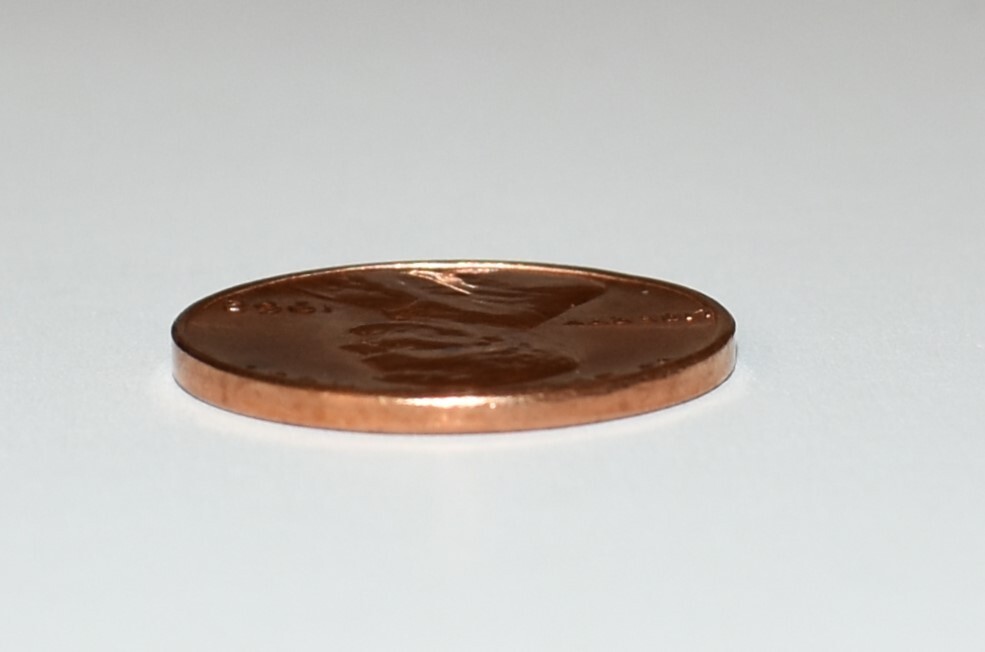 1968 Penny Error No Mint Mark P Red High Mint State Rim Collar DD Errors