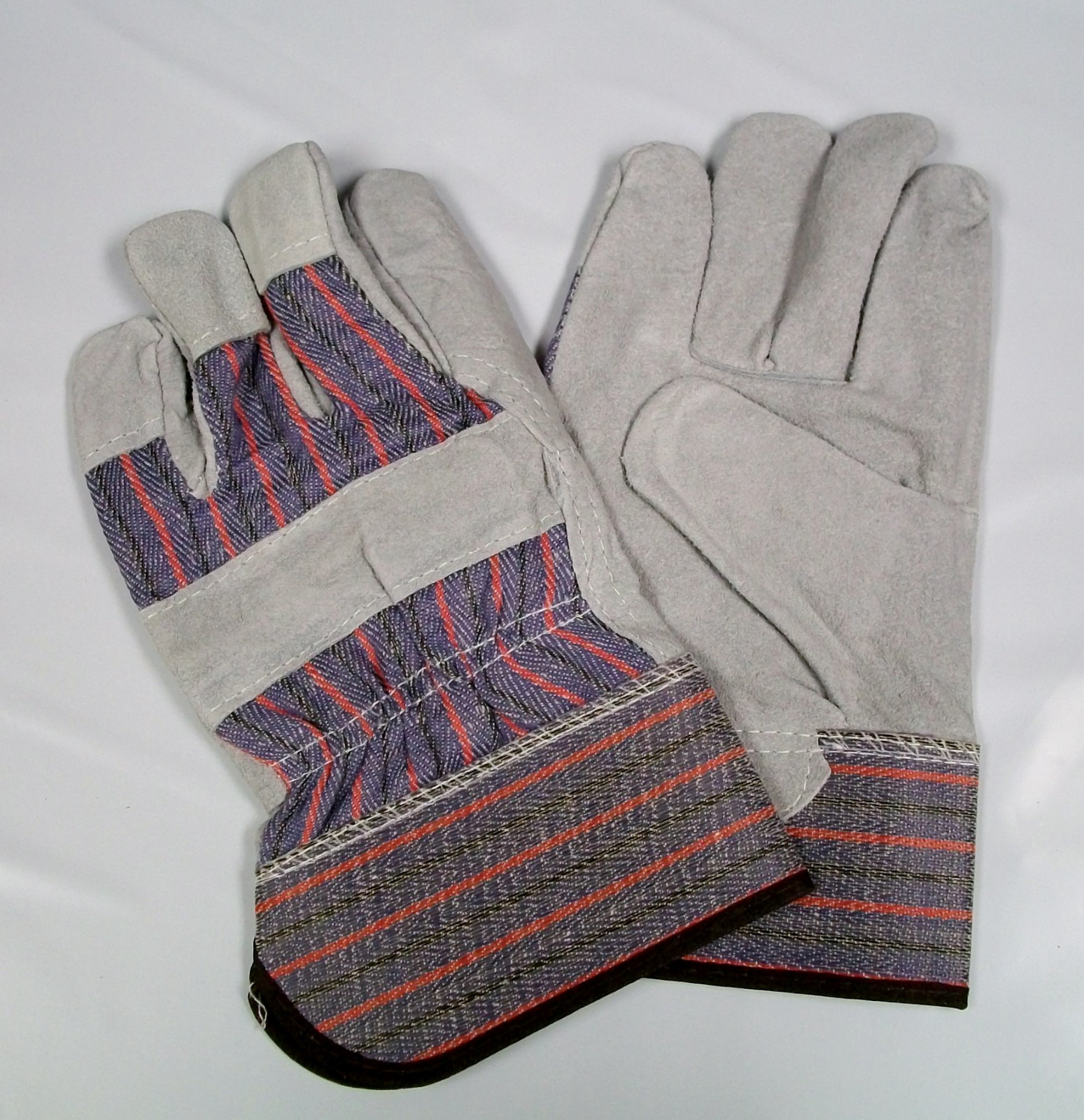 Leather Palm Gloves, Cowhide, One Size, Heavy Duty, 24 Pair