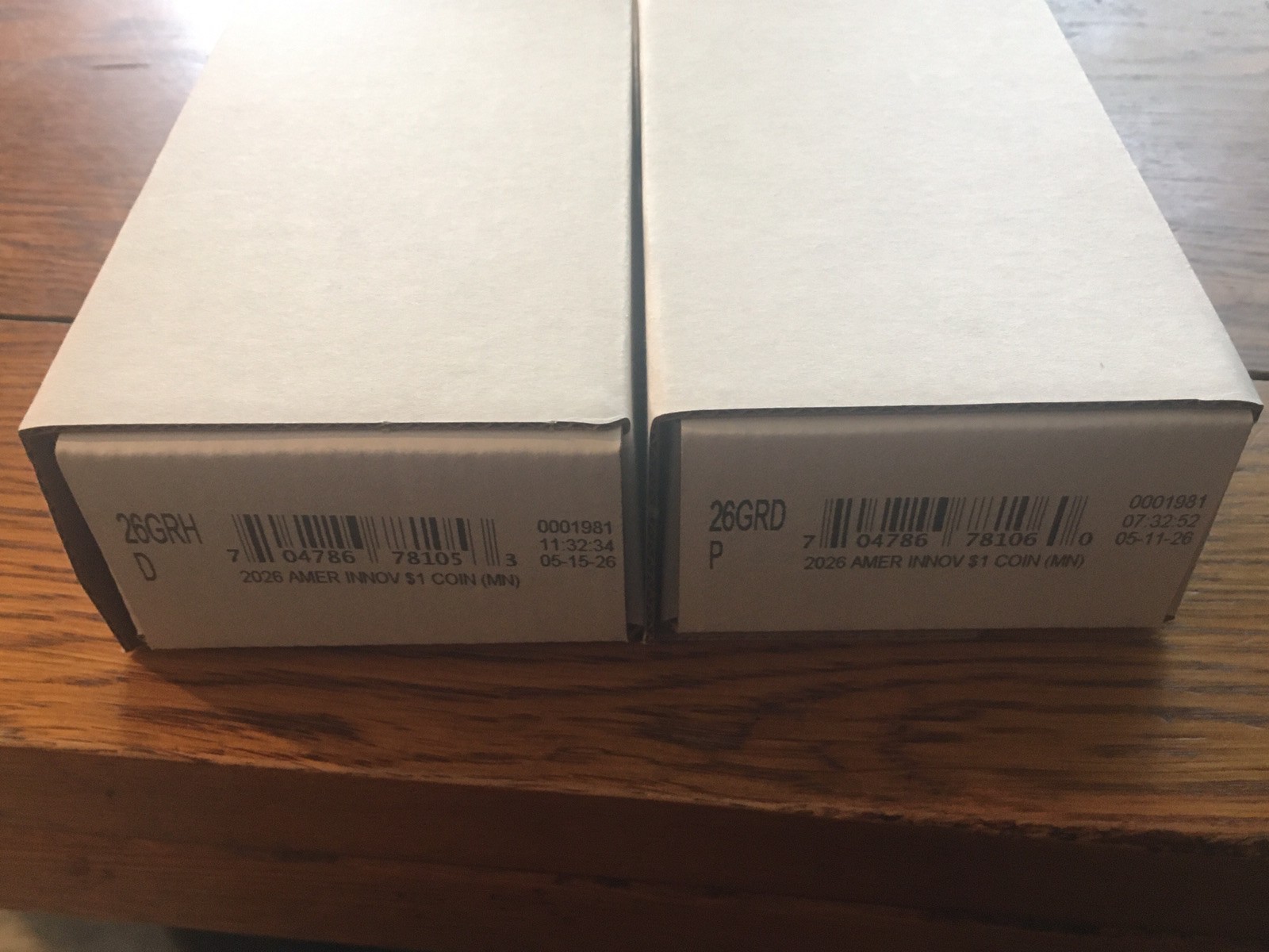 2026 P&D Minnesota Innovation Dollar Two Roll Set, IN HAND READY TO SHIP