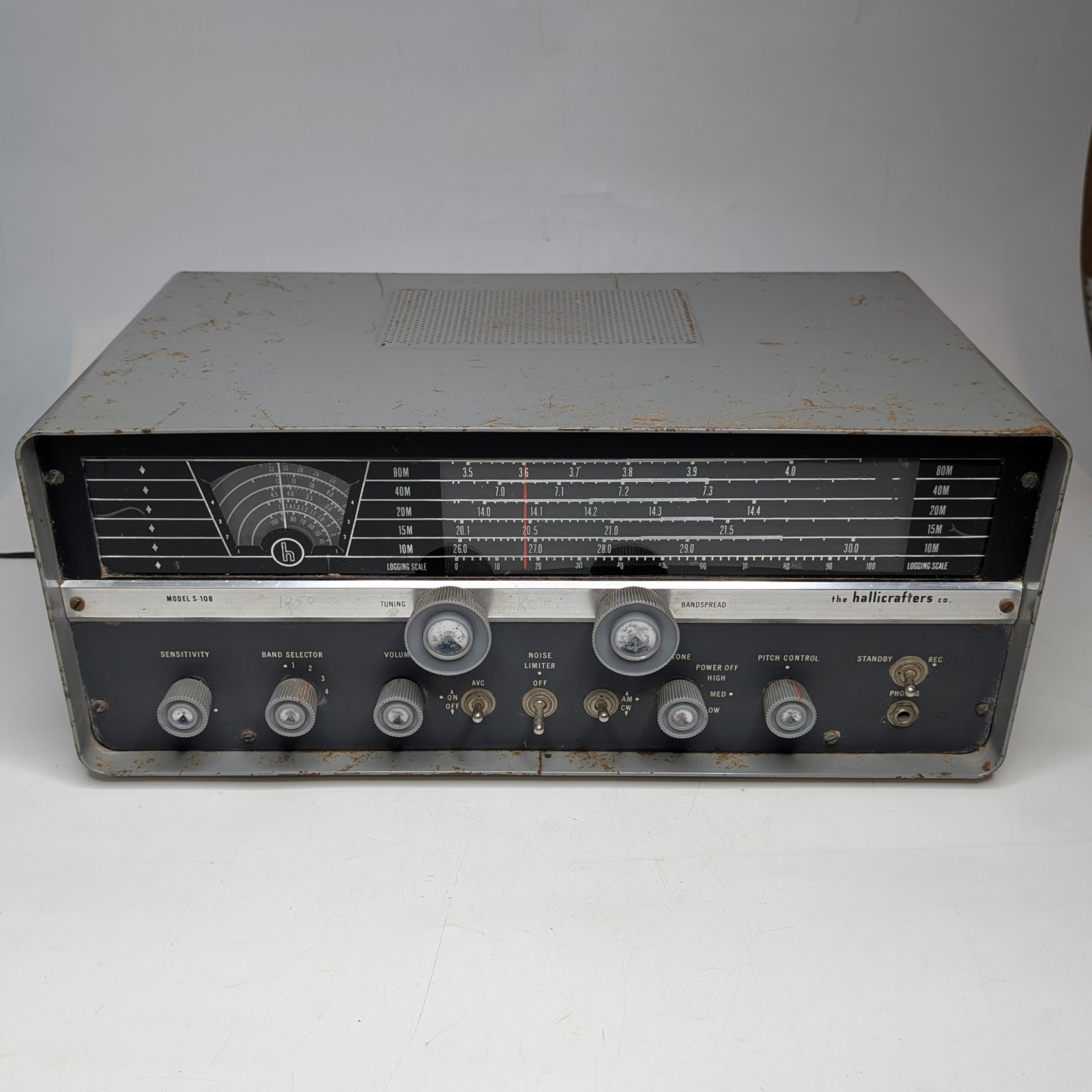 Vintage Hallicrafters S-108 Shortwave Ham Radio PARTS / REPAIR Receiver Tube AM
